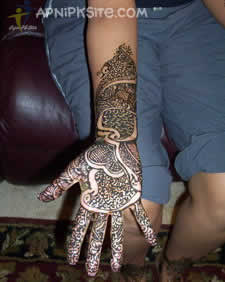 Indian hand mehndi design